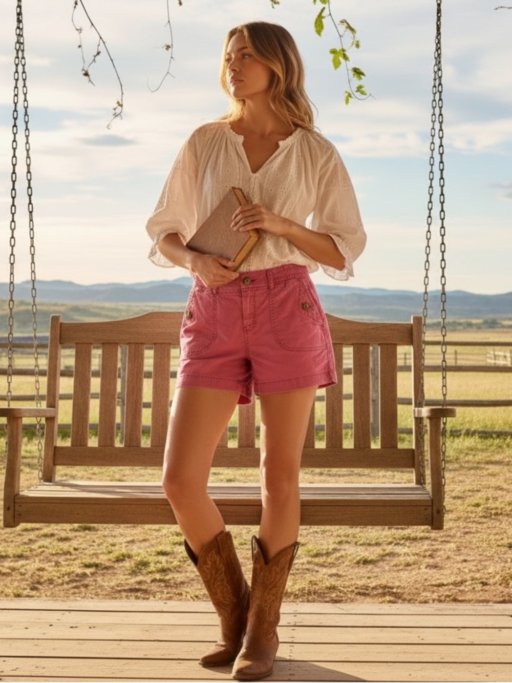 Sonoma - Size 4 -  Casual Elastic Waist Shorts - Coral Pink